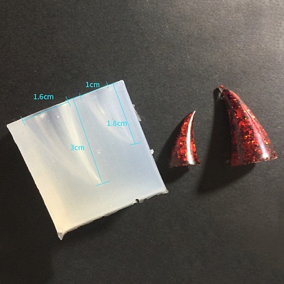 Diy Devil Horn силиконовые формы формы для литья смолы, для diy уф смолы, изготовление изделий из эпоксидной смолы