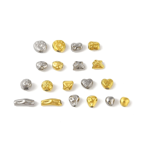 304 из нержавеющей стали бусы, круглый и овальный и сердечко и плоский круглый