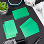Nbeads 50 Pcs Thick Metal Business Cards, Green Aluminum Cabochon Blanks Name Card with 1 Roll PET Tape for House Office Customer DIY Gift Cards