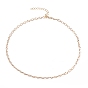 Brass Cable Chain Necklace Making, with Spring Clasps and Extension Chains, Textured