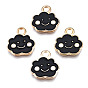 Alloy Enamel Charms, Cloud, with Smile Face