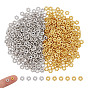 600Pcs 2 Colors Alloy Spacer Beads, Lead Free & Cadmium Free, Flower