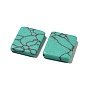 Synthetic Turquoise Cabochons, Dyed, Rectangle