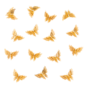 15 латунные подвески шт., с кристально горный хрусталь, бабочка