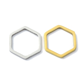 304 Stainless Steel Linking Rings, Hexagon