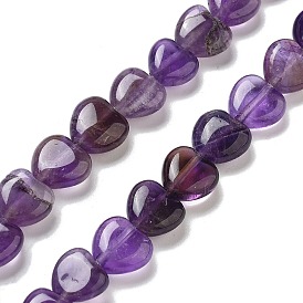 Natural Amethyst Beads Strands, Heart