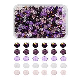 Glass Beads Strands, Faceted, Rondelle