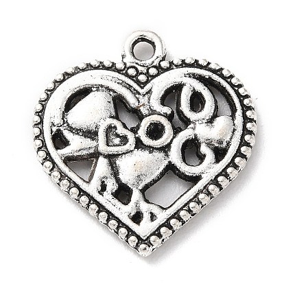 Tibetan Style Alloy Pendants, Heart