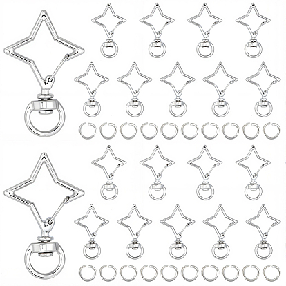 40 комплекты поворотных застежек из сплава, платина