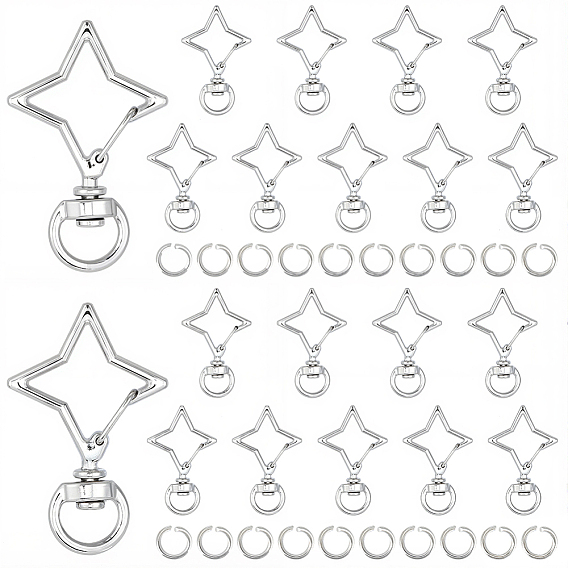 40 комплекты поворотных застежек из сплава, платина