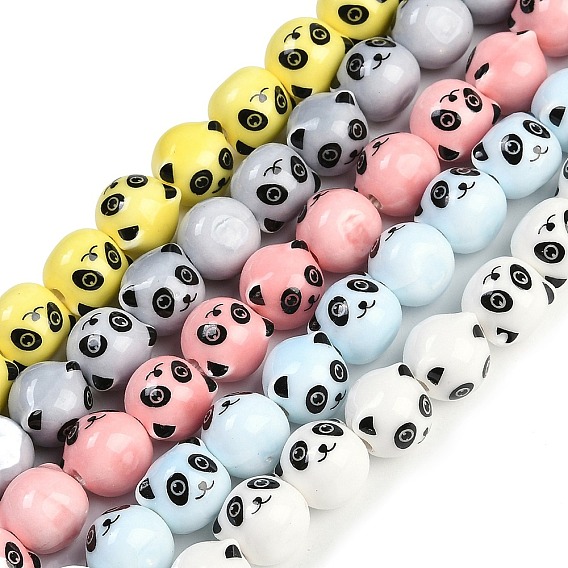 Фарфора ручной работы бисер нитей, панда