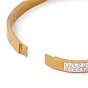 Bracelet articulé en strass cristal, placage sous vide 201 bijoux en acier inoxydable pour femmes
