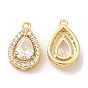 Подвески из латуни и прозрачного циркония, без кадмия, без никеля и без свинца, слеза