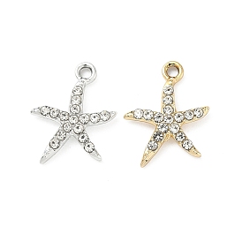 Подвески из сплава и страза, прелести морская звезда, uv покрытие