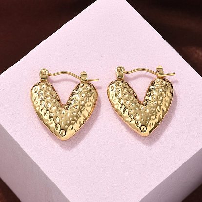 304 серьги из нержавеющей стали для женщин, ионное покрытие (ip), сердце