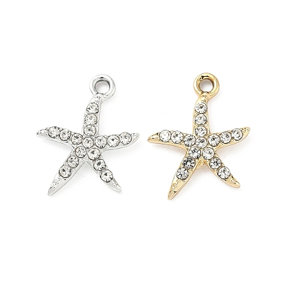 Подвески из сплава и страза, прелести морская звезда, uv покрытие