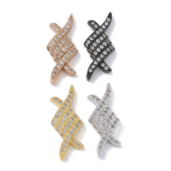 Стойка покрытие латунь прозрачный кубический цирконий ромб соединительные подвески, долговечный, без кадмия и без свинца