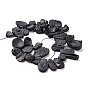 Natural Tektite Beads Strands, Rough Raw Stone, Top Drilled, Nuggets
