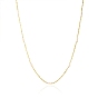 Titanium Steel Cable Chain Necklaces, Pearl Link Chain Necklace, for Women