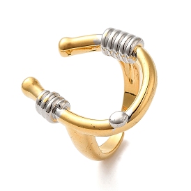 U-Shape Brass Open Cuff Rings for Women