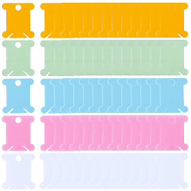 200шт. 5 цвета ПВХ пластиковая нить намотки доски, бобины для ниток, для вышивки крестиком, хлопчатобумажной нитью, рукоделием, сделай сам, для хранения шитья, кость