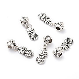 Европейские подвески из сплава в тибетском стиле, Подвески с большими отверстиями, без кадмия и без свинца, ананас