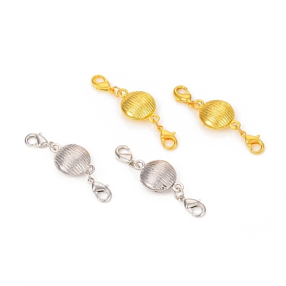 Brass Magnetic Clasps Converter, with Lobster Claw Clasps, Shell Shape