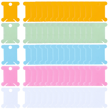 200шт. 5 цвета ПВХ пластиковая нить намотки доски, бобины для ниток, для вышивки крестиком, хлопчатобумажной нитью, рукоделием, сделай сам, для хранения шитья, кость