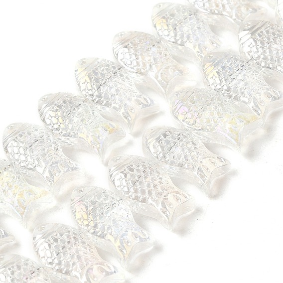 Гальванизируйте прозрачное стекло бисер нитей, рыба