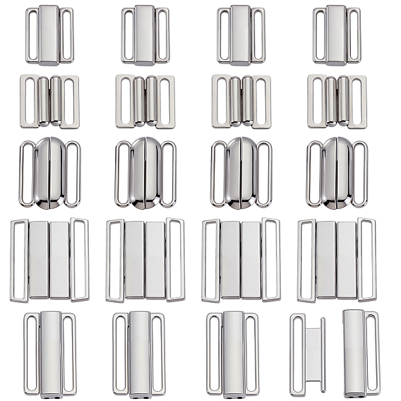 20 шт. 5 стили литые зажимы для бикини, запасная часть застежки бюстгальтера, нижнее белье с застежкой спереди