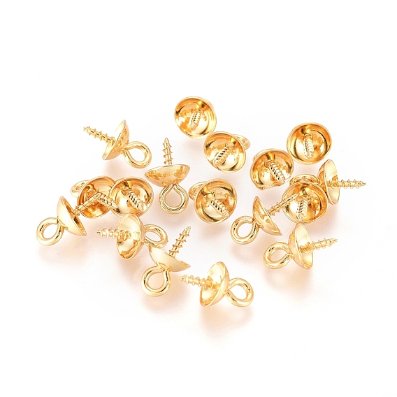 201 Stainless Steel Peg Bails Pendants, for Half-driled Beads