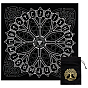 1Pc Lint Square Tarot Tablecloth, Tarot Card Mat, 1Pc Tree of Life Pattern Velvet Packing Pouches