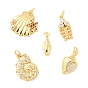 Латунные микро проложить кубического циркония подвески, долговечный, без кадмия и без свинца, с целью перехода в кольце, реальный 18 k позолоченный