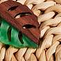 Resin & Walnut Wood Pendants, Leaf