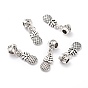 Tibetan Style Alloy European Dangle Charms, Large Hole Pendants, Cadmium Free & Lead Free, Pineapple
