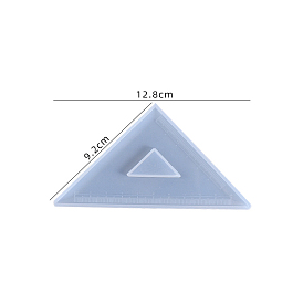 Moldes de silicona con regla triangular., para resina uv, fabricación artesanal de resina epoxi