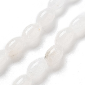 Natural Quartz Crystal Beads Strands, Rock Crystal Rice Beads