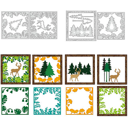 Углеродистая сталь разрезает трафареты, для diy scrapbooking, Фотоальбом, декоративная бумага для тиснения, цвет нержавеющей стали, прямоугольные