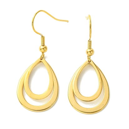 Вакуумное покрытие pvd 304 серьги-подвески из нержавеющей стали для женщин, полая слеза