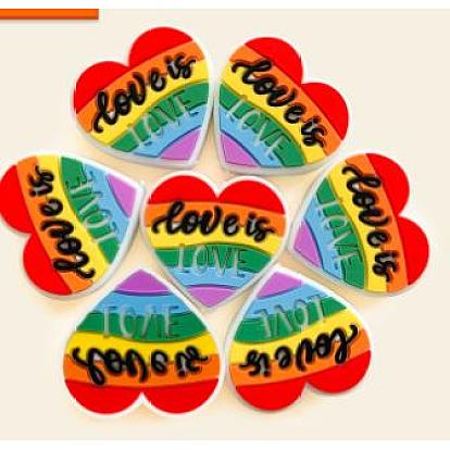 10шт многоцветные силиконовые бусины любви