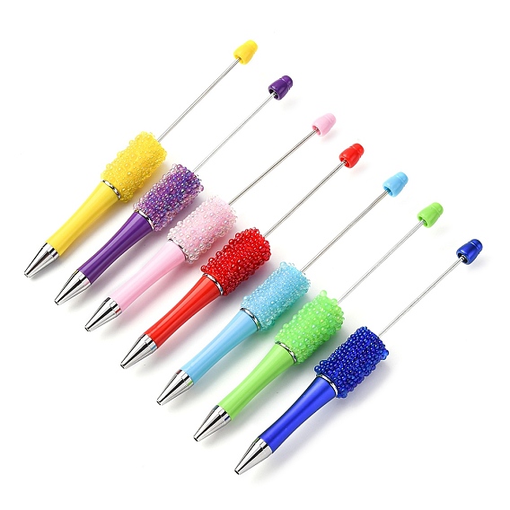 Акриловые ручки-бусины, с пластиком и сплавом