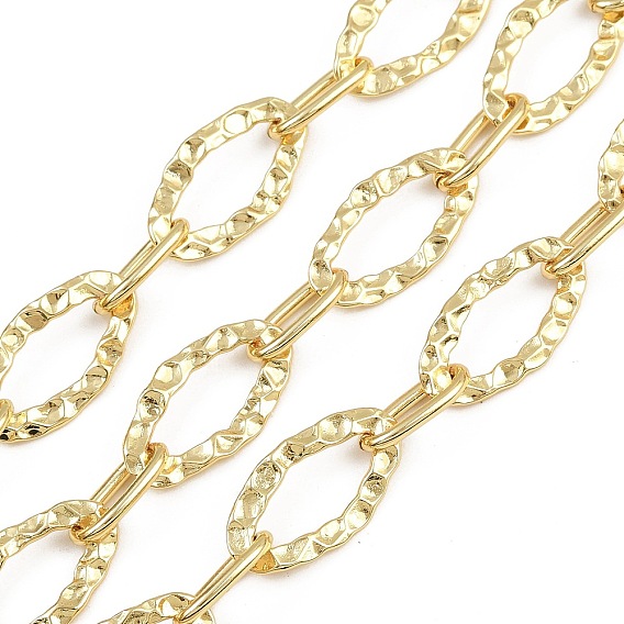 Цепи из кованой латуни с текстурированными овальными звеньями, с катушкой, несварные, без свинца и без кадмия, долговечный, без свинца, без никеля и без кадмия