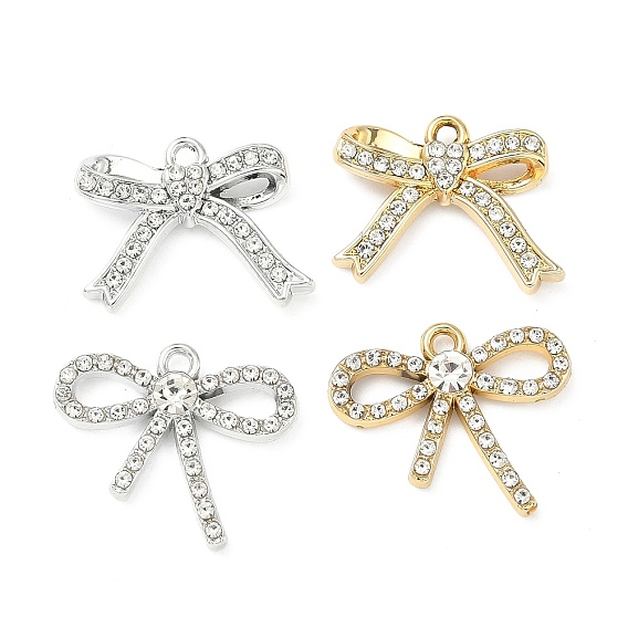 Подвески из сплава и страза, бантом прелести, uv покрытие