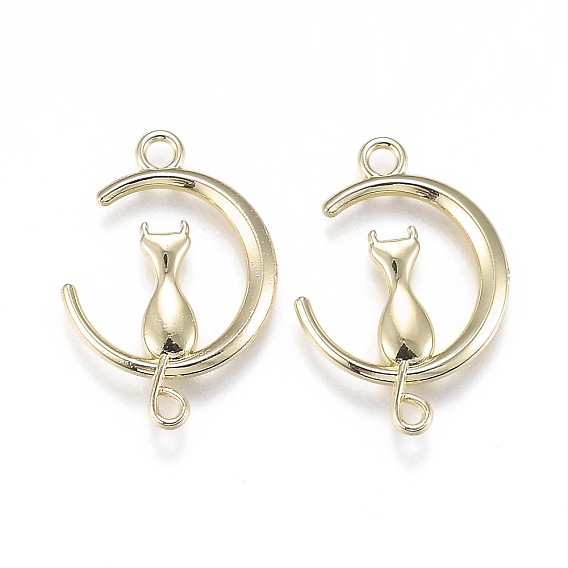 Подвески из сплава, Луна с кошкой