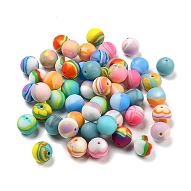 Perles focales en silicone écologiques de qualité alimentaire, perles à mâcher pour les jouets de dentition, Diy soins infirmiers colliers faisant, ronde