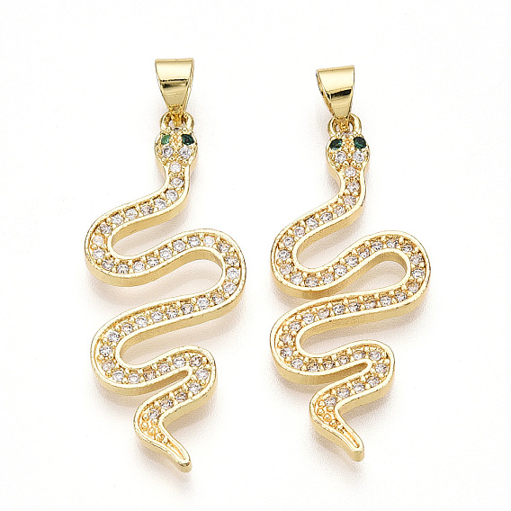 Латунные микро проложить кубического циркония подвески, без кадмия и без свинца, змеиные чары