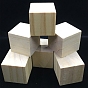 Pine Wooden Building Boards for Painting, DIY Craft Supplies, Cube
