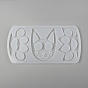 Cat & Paw Shape Self Defense Keychain Silicone Molds,  Resin Casting Molds, For UV Resin, Epoxy Resin Jewelry Making