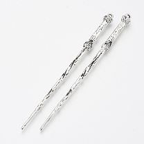 Tibetan Style Alloy Hair Stick Findings, Cadmium Free & Lead Free