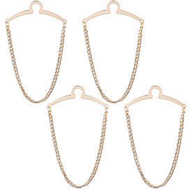 4 шт. латунные подвесные цепи, булавки для воротника, зажимы для галстука, железные зажимы для кардигана для мужчин и женщин